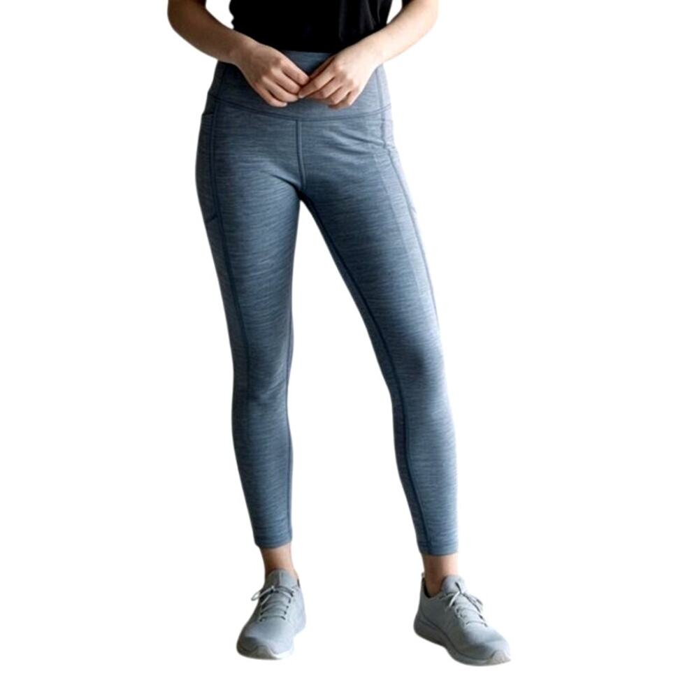 Victoria's Secret Women's Small Medium Rise Heathered Blue Pocket Leggings